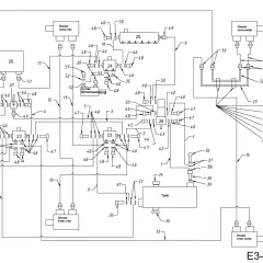 Hydraulikschaltplan für einen Holzspalter mit Ölmotoren, Zylindern und Tank.