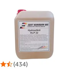 Kanister mit Hydrauliköl HLP 22 von EGO, ideal für Holzspalter und andere Hydrauliksysteme.